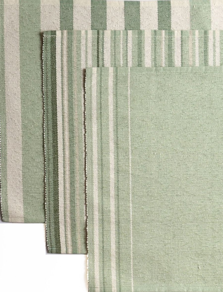 Knabstrup Keramik Vibeke Klint D�kkeserviet Bred Linje 33x48 cm, Gr�n
