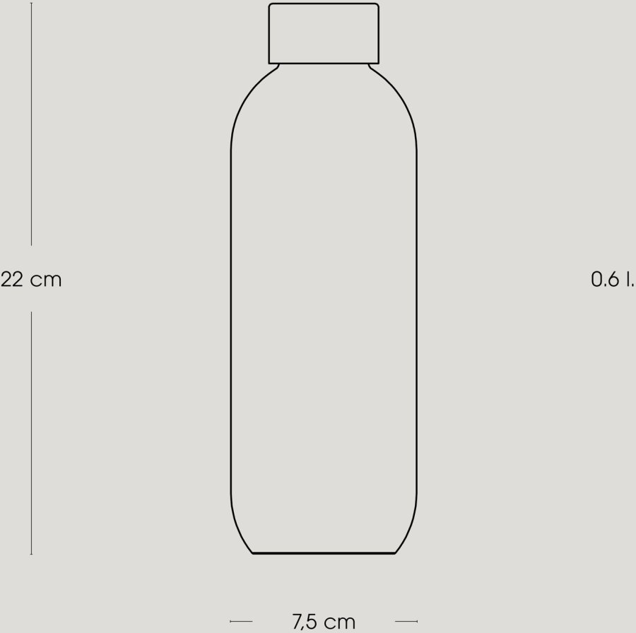 Stelton Keep Cool Thermoflasche 600 ml, Soft Chalk