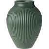 Knabstrup Keramik Ripple Vase H20 cm, Mat Celadon Green