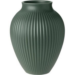 Knabstrup Keramik Ripple Vase H27 cm, Mat Celadon Green