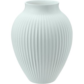 Knabstrup Keramik Ripple Vase H27 cm, Mat Ice Blue