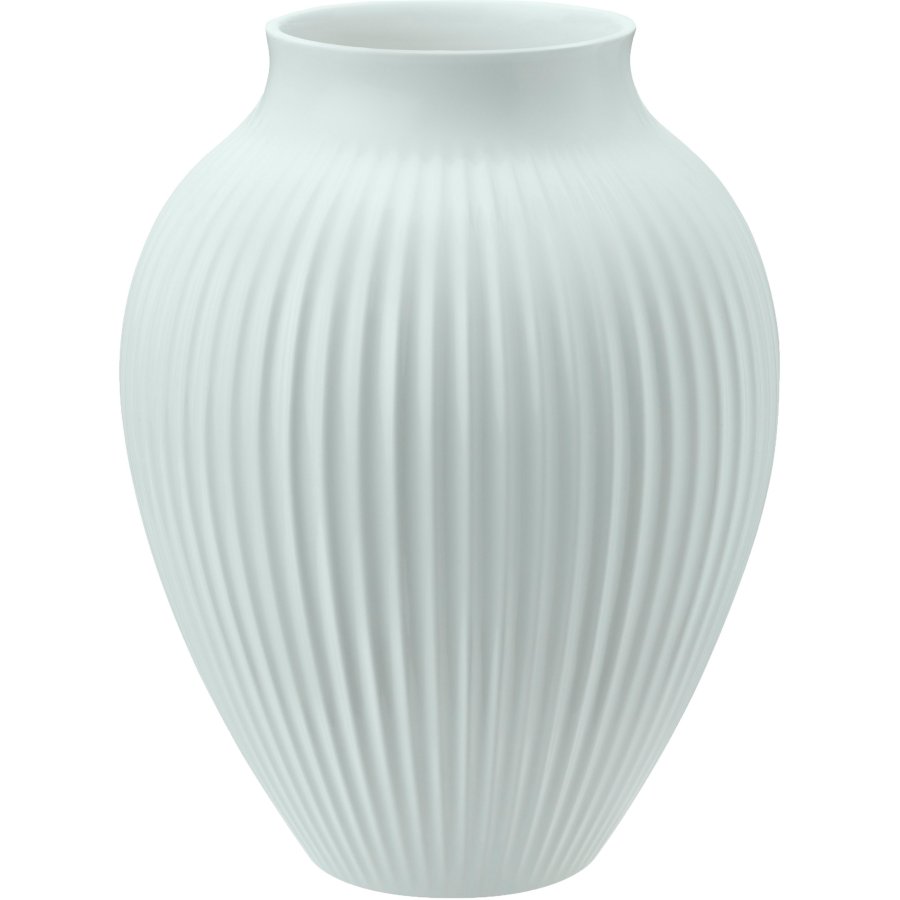 Knabstrup Keramik Ripple Vase H27 cm, Mat Ice Blue