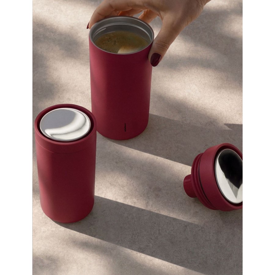 Stelton To Go Click Termokop 0,4 L, Soft Cherry Red