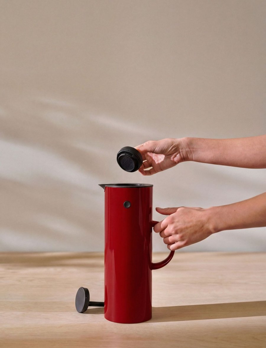 Stelton EM77 Termokande 1 L, Cherry Red