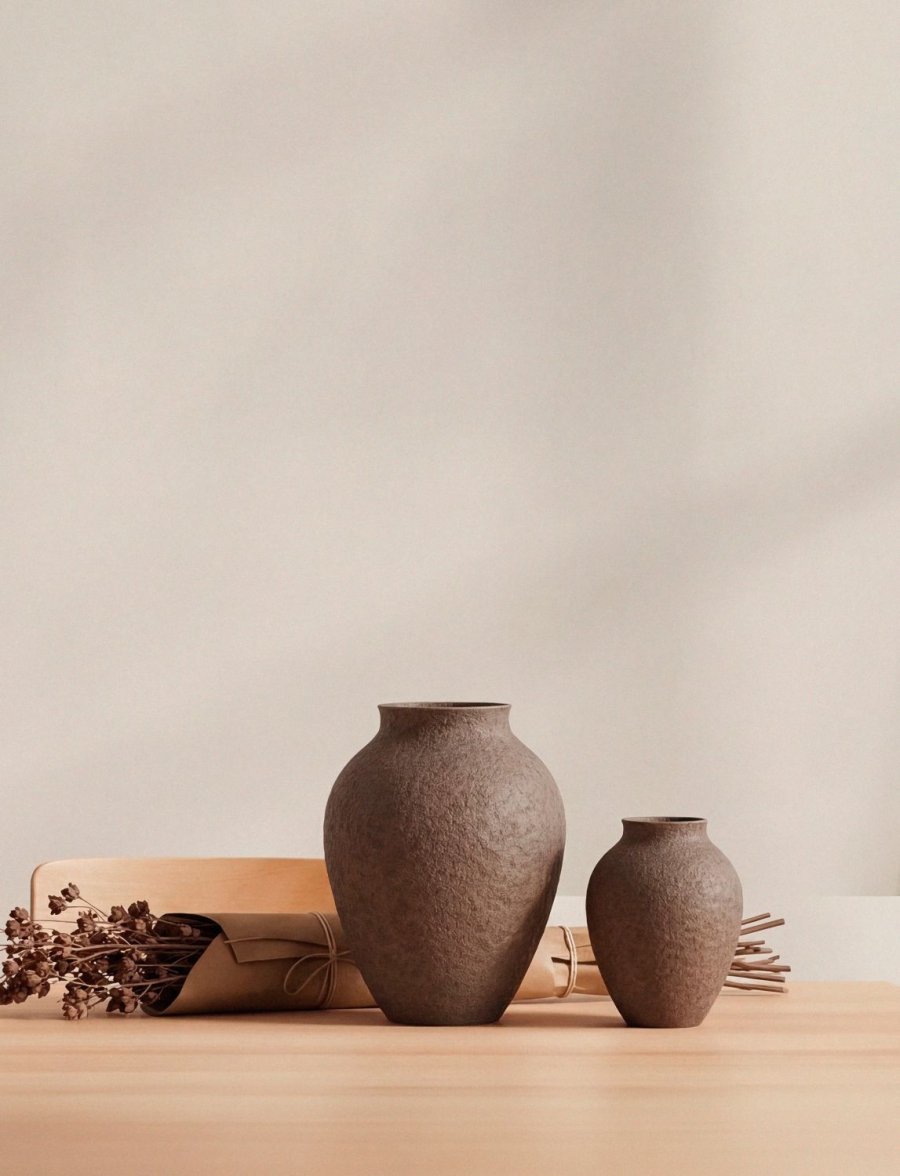Knabstrup Keramik Vase H27 cm, Bark
