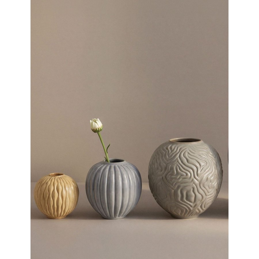 Knabstrup Keramik Solum Vase H8,5 cm, Ochre