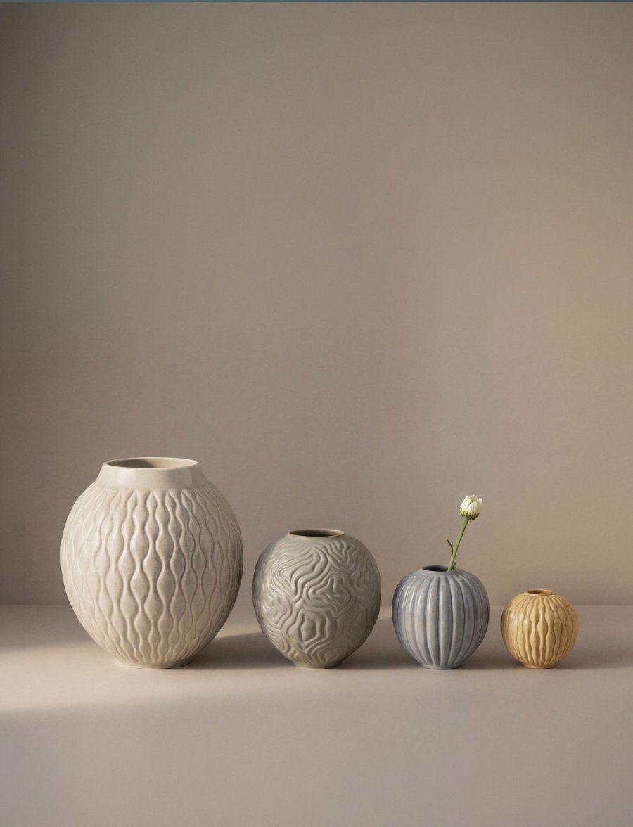 Knabstrup Keramik Solum Vase H11 cm, Mist
