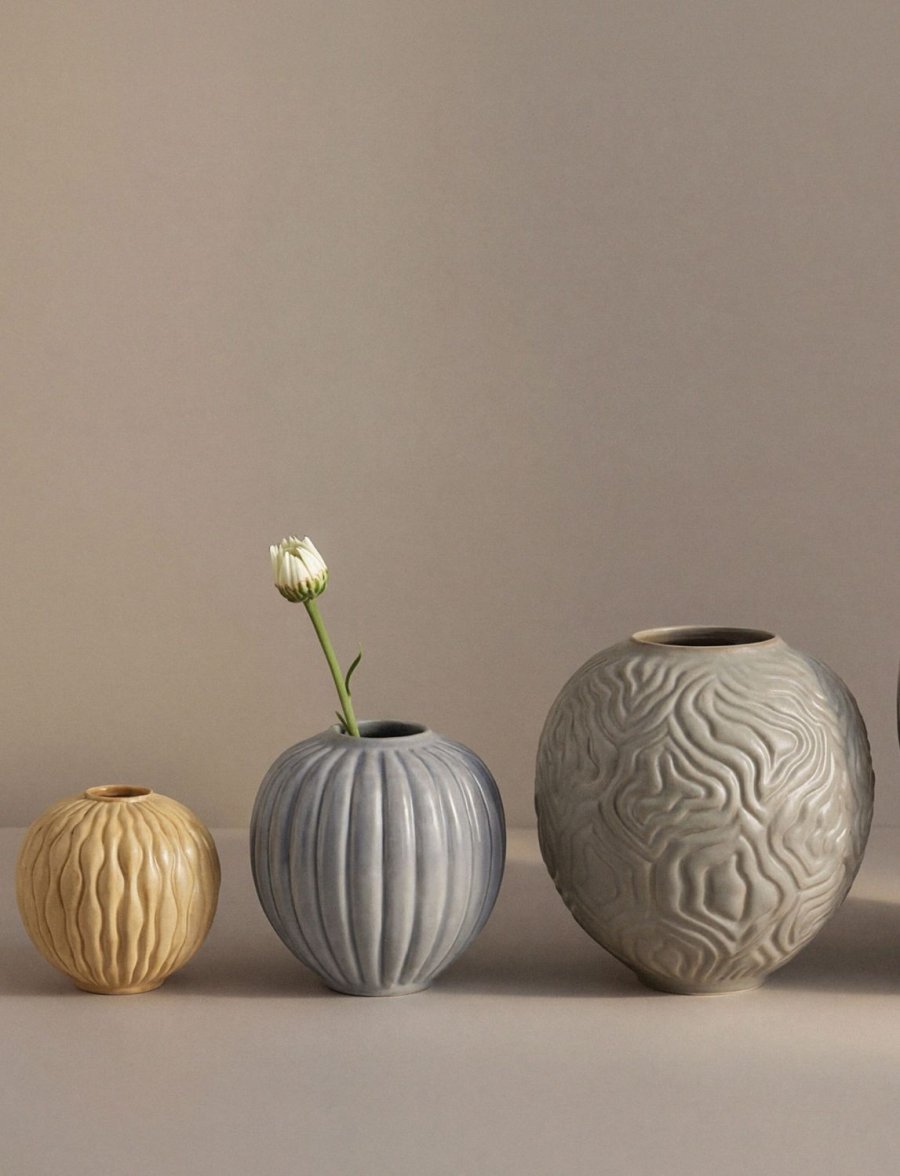 Knabstrup Keramik Solum Vase H11 cm, Mist