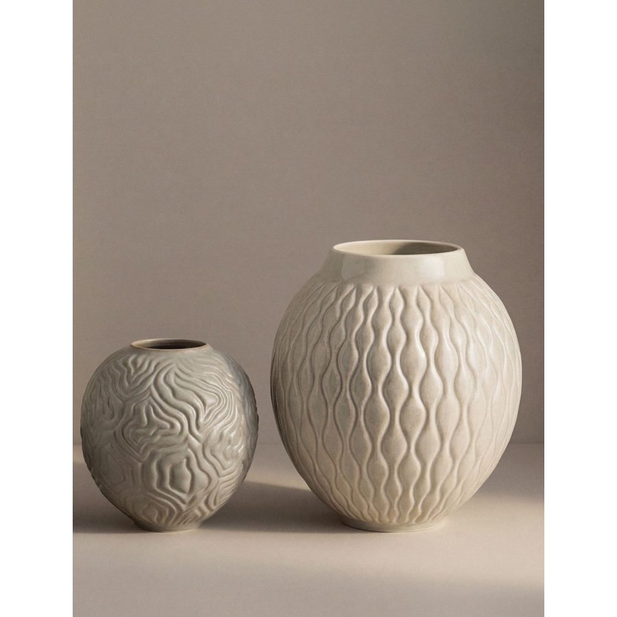 Knabstrup Keramik Solum Vase H15 cm, Sage