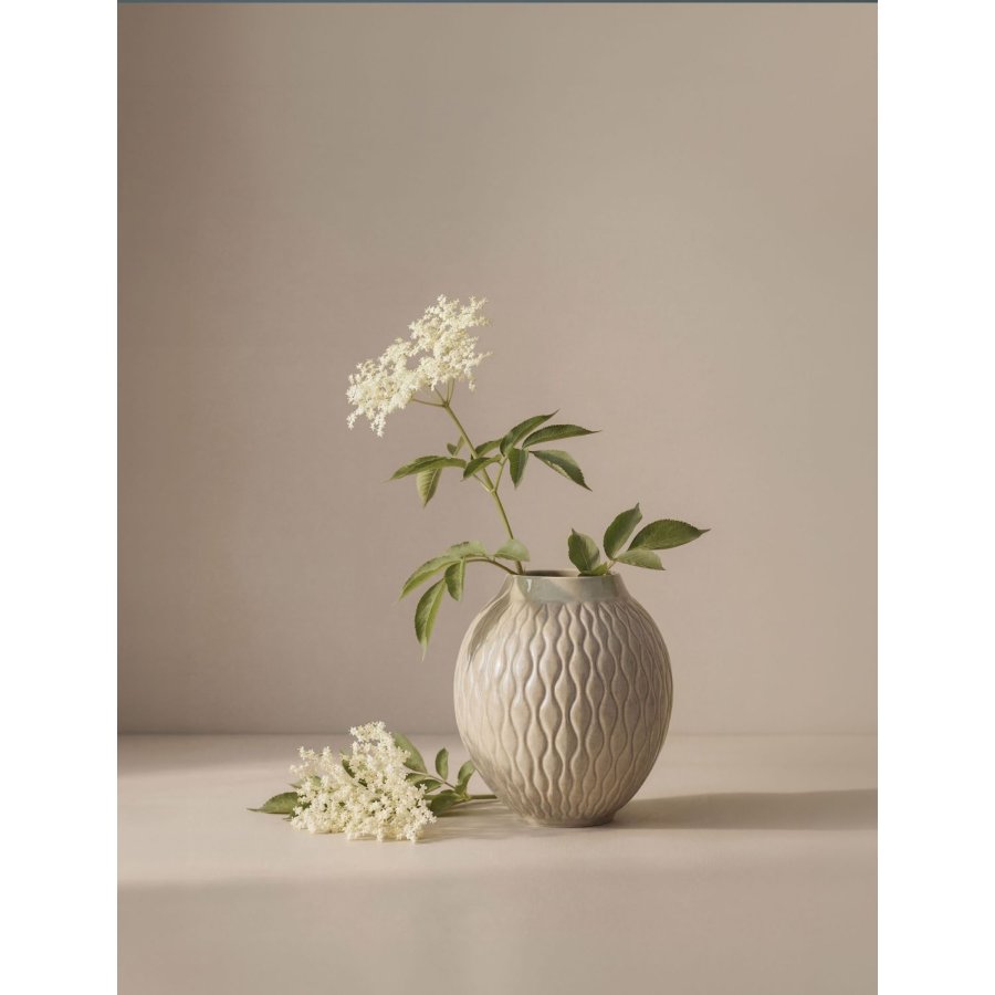 Knabstrup Keramik Solum Vase H24 cm, Ash