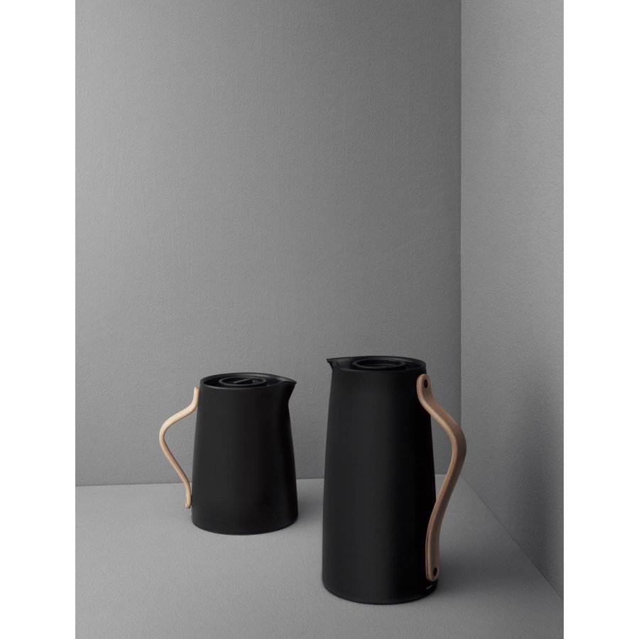 Stelton Emma Kaffee Thermoskanne 1,2 L, Soft Black