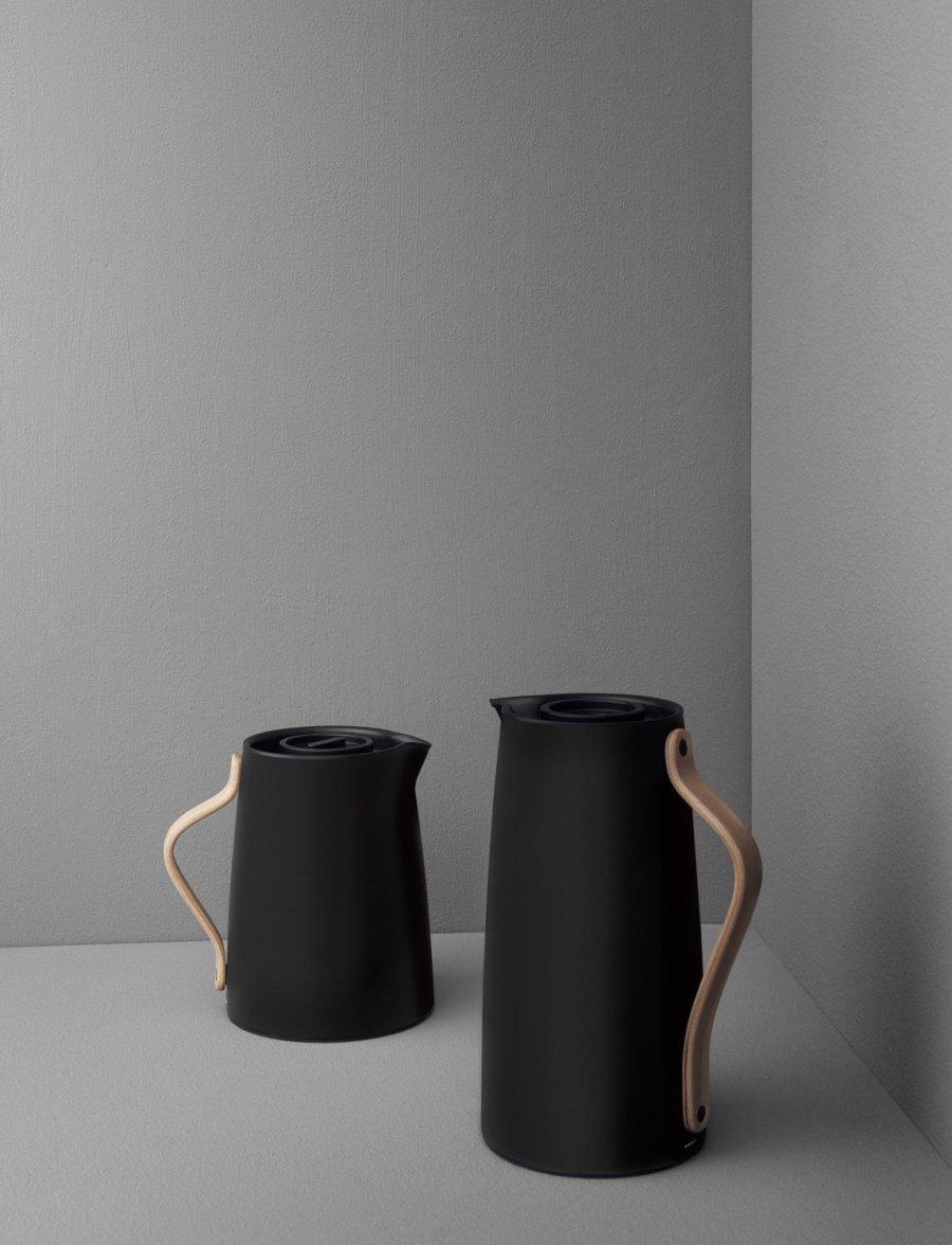 Stelton Emma Kaffee Thermoskanne 1,2 L, Soft Black