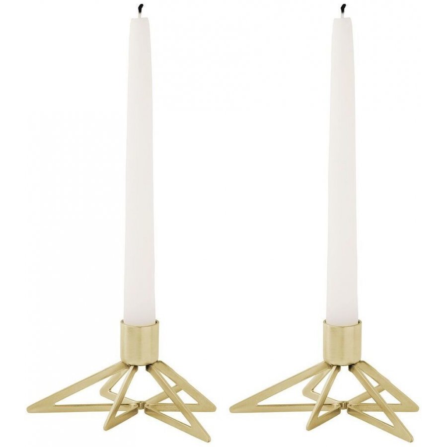 Stelton Tangle stjerne lysestager, 2 stk - messing