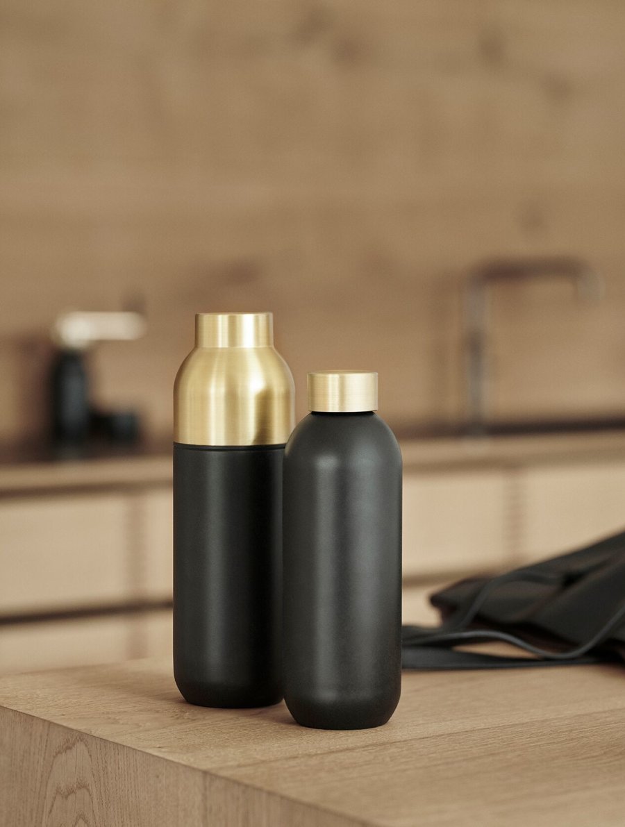 Stelton Collar Termoflaske 0,75 L, Sort/Messing
