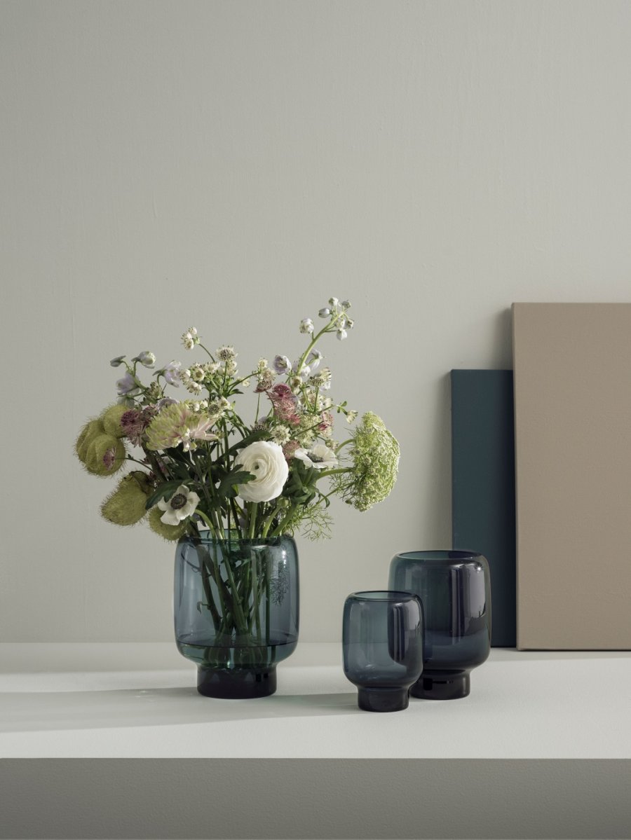 Stelton Hoop Vase 20 cm Stor, Midnight blue