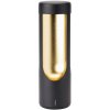 Stelton Elton Portable LED Lampe H26,5 cm, Sort/Messing