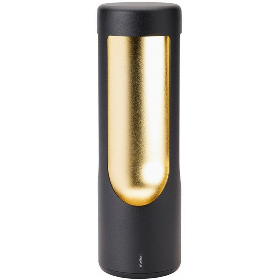Stelton Elton Portable LED Lampe H26,5 cm, Sort/Messing
