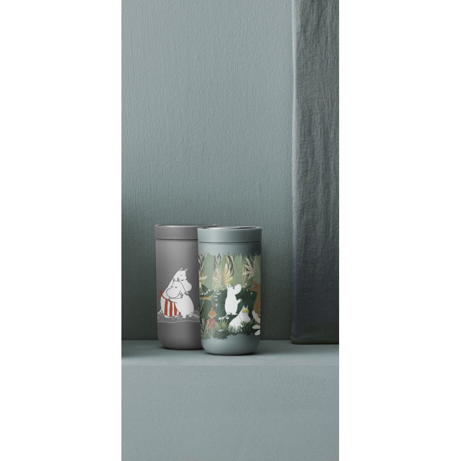 Stelton x Moomin To Go Click Rejsekop 0,4 L, Soft dusty green
