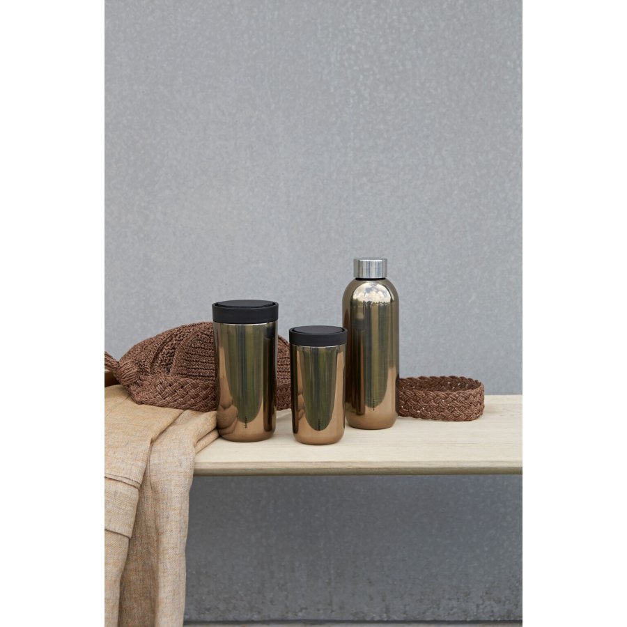 Stelton Keep Cool Thermosflasche 0,6 L, Dark Gold