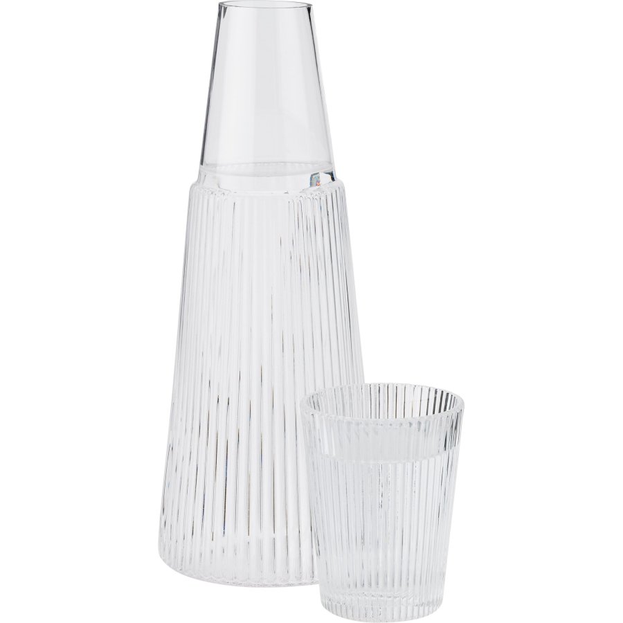 Stelton Pilastro Karaffe mit Glas 1 L, Klar