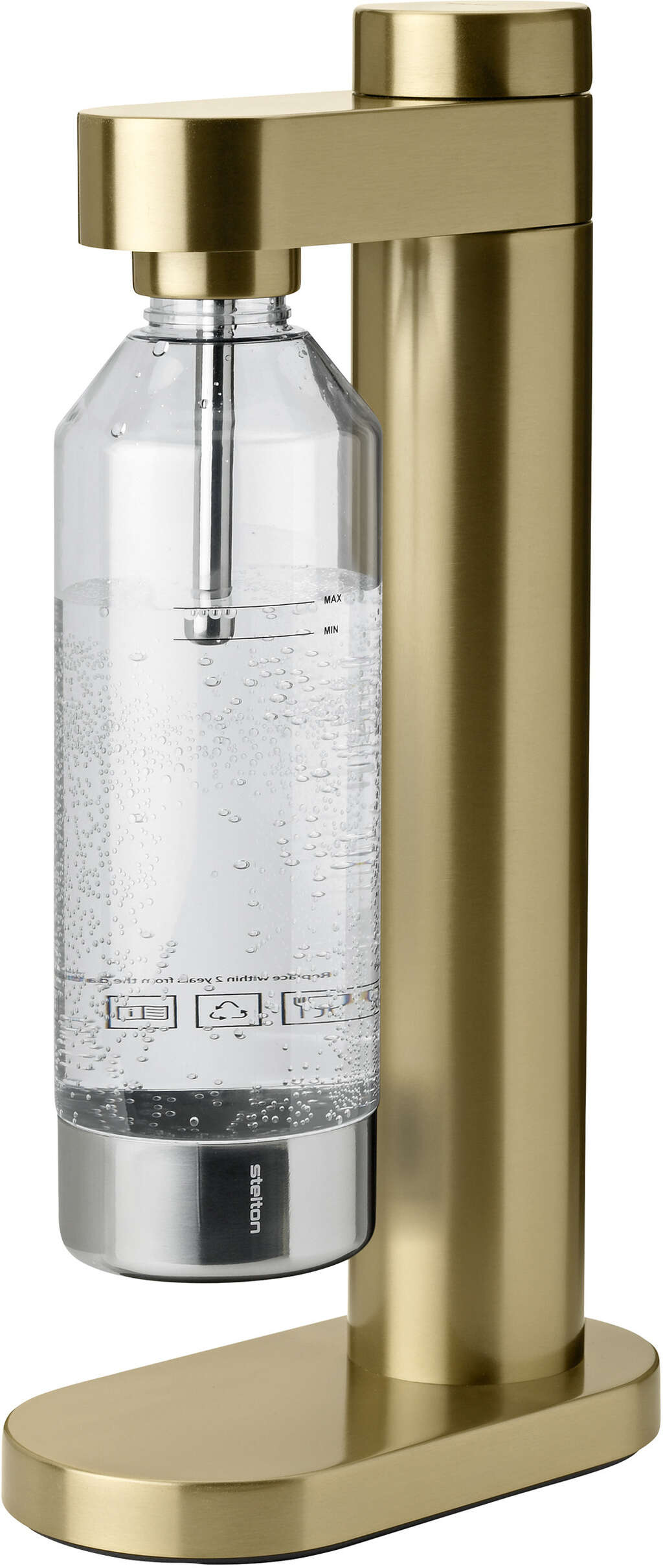 Stelton Brus Wassersprudler, Gebürstetes Messing