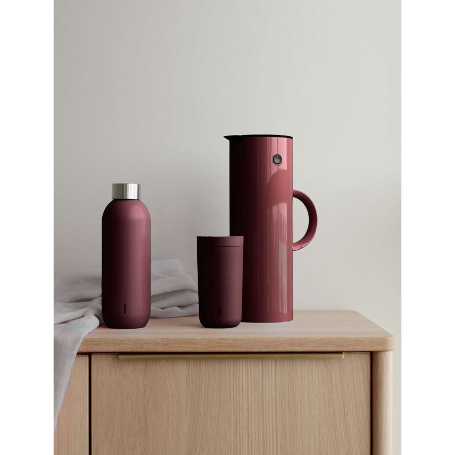 Stelton EM77 Thermoskanne 1 L, Beere