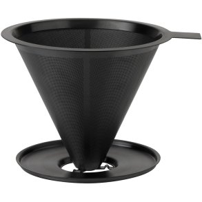 Stelton Nohr Slow Brew Trichter mit Filter, Black Metallic