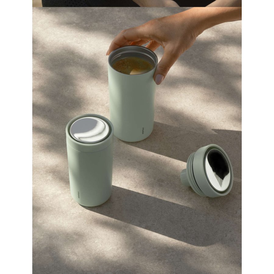 Stelton To Go Click Thermobecher 400 ml, Minziges Moos