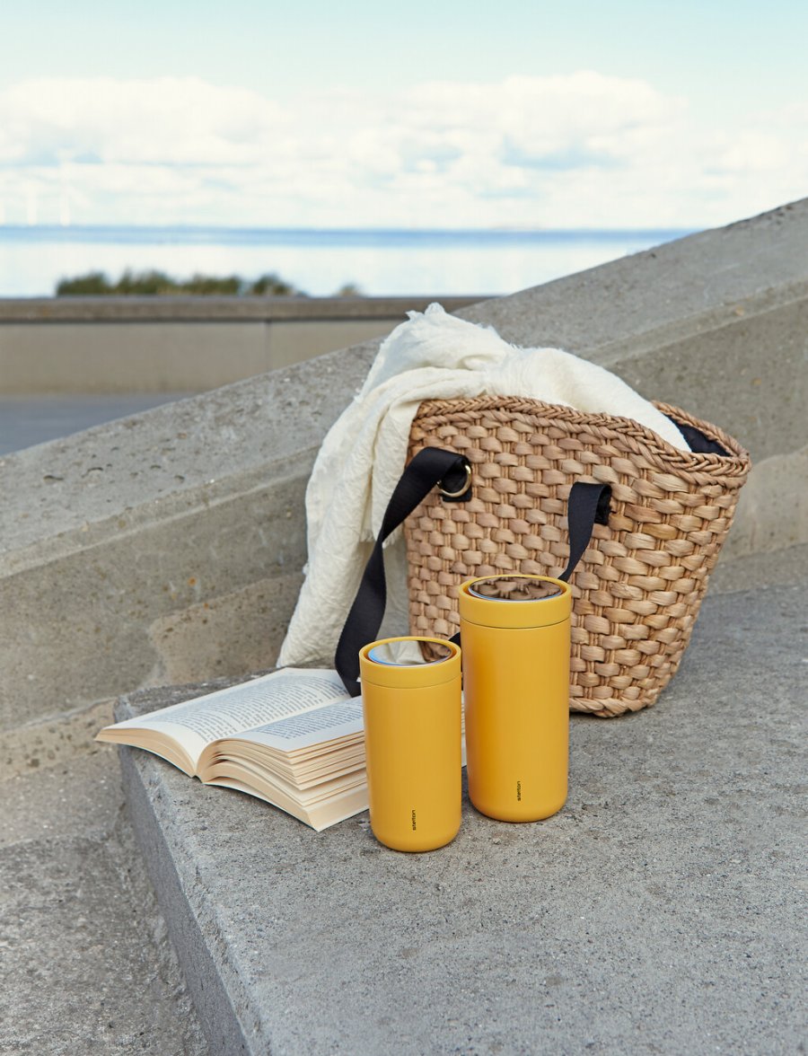 Stelton Click To Go Termokop 40 cl, Poppy Yellow