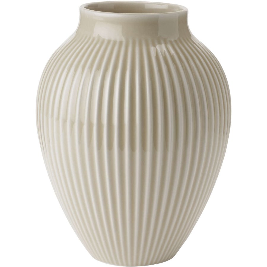 Knabstrup Vase H20 cm, Ripple Sand