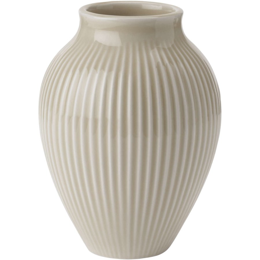 Knabstrup Vase H12,5 cm, Ripple Sand