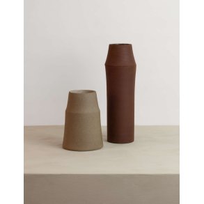 Knabstrup Keramik Clay Vase H18 cm, Sand
