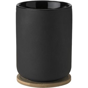 Stelton Theo ThermoTasse mit Glasteil 25 cl, Schwarz