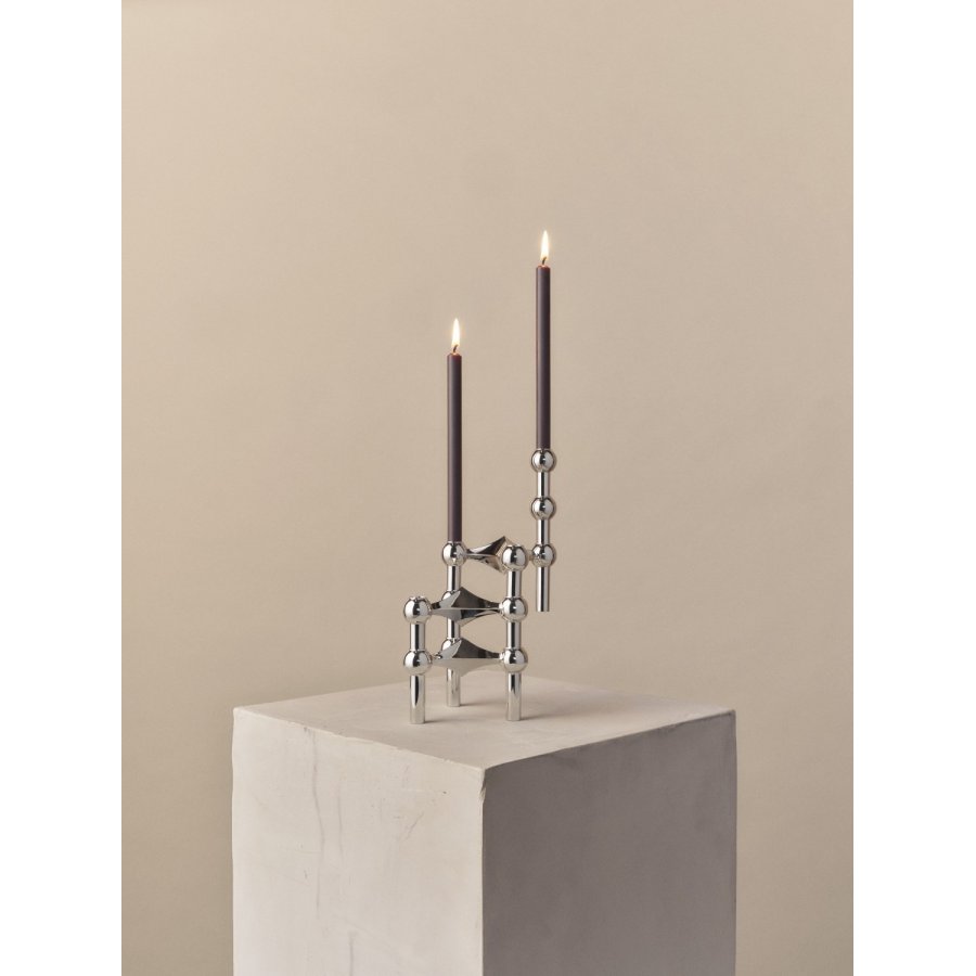 STOFF Nagel Stabkerze 12er Set 18 cm, Hazelnut