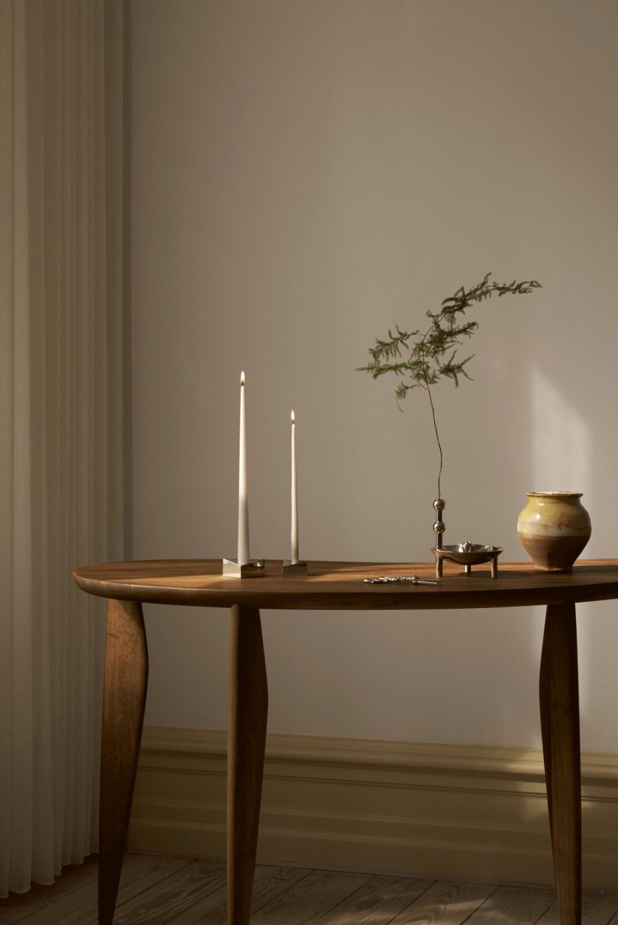 STOFF Nagel Ester & Erik Stabkerze 6er Set 29 cm, Off White