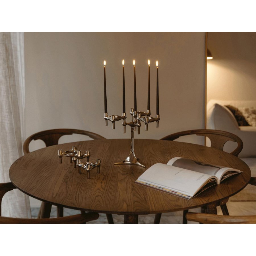 STOFF Nagel Ester & Erik Stabkerze 6er Set 29 cm, Taupe