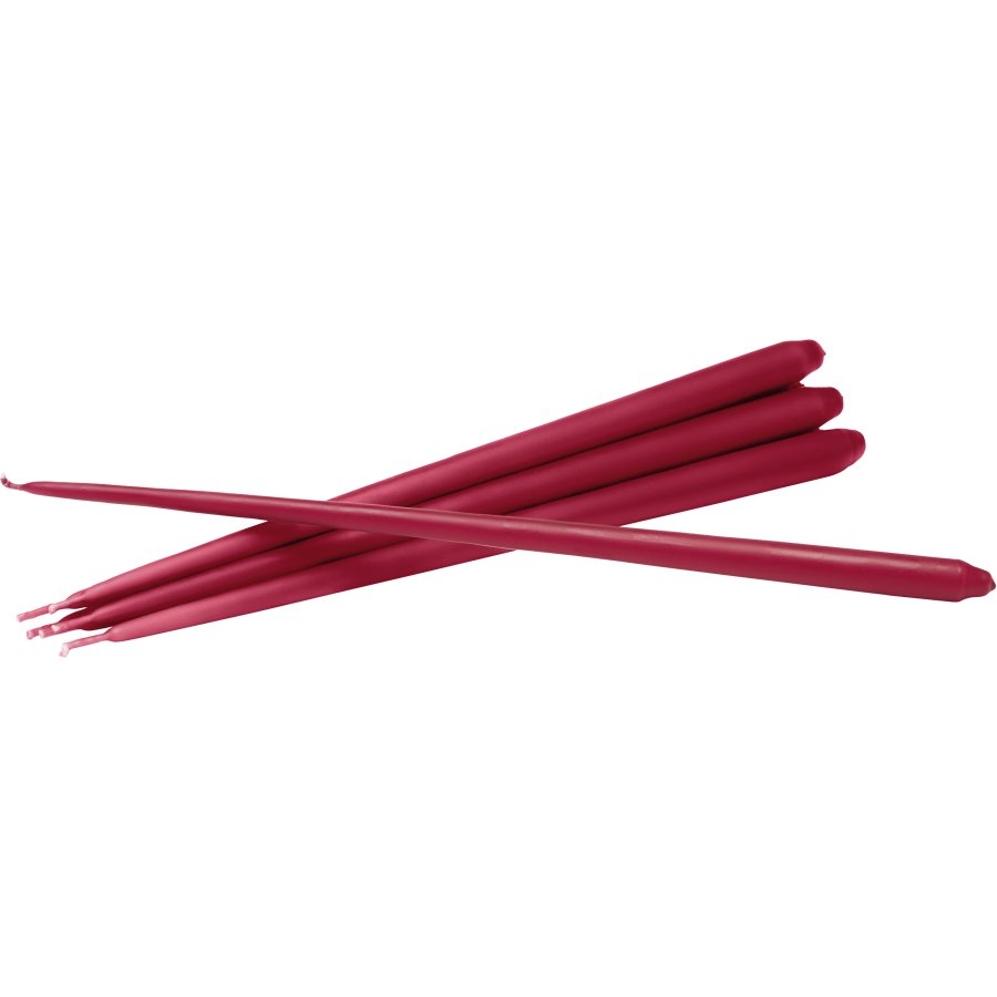 STOFF Nagel Ester & Erik Stabkerze 6er Set 29 cm, Rot