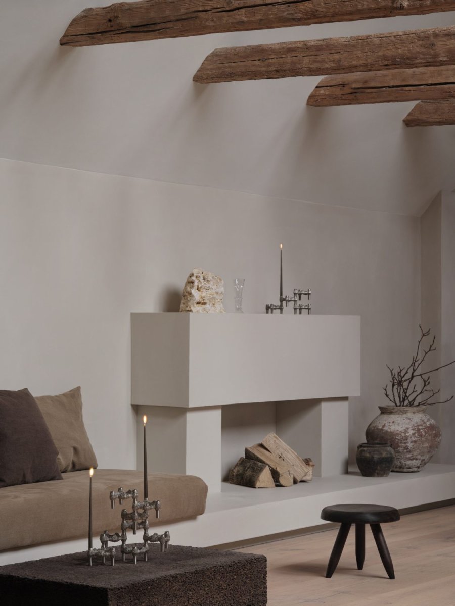 STOFF Nagel Quist Kerzenhalter, Gebrstetes Chrom