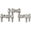 STOFF Nagel Quist Kerzenhalter 3er Set, Gebrstetes Chrom