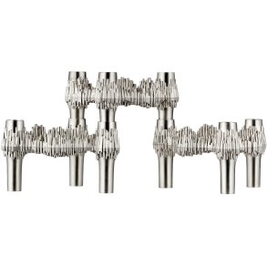 STOFF Nagel Quist Kerzenhalter 3er Set, Gebrstetes Chrom