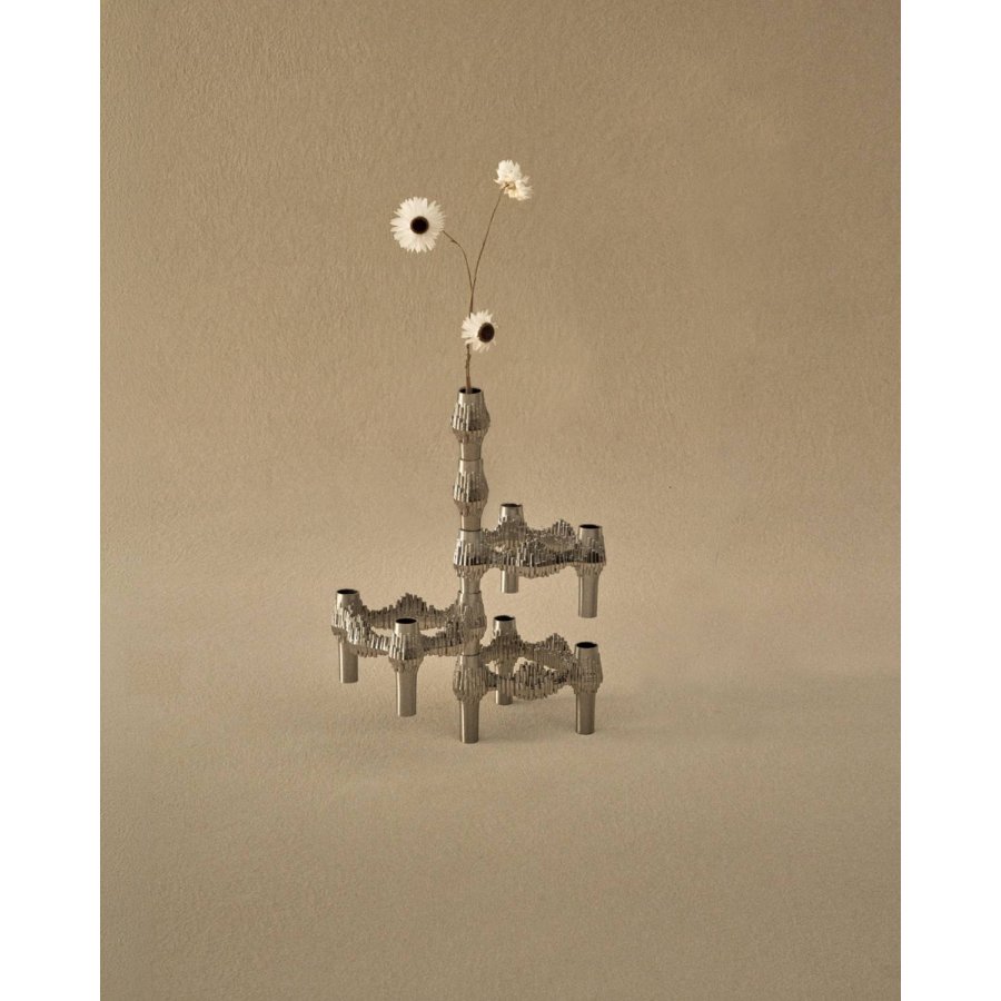STOFF Nagel Quist Vase H10 cm, B�rstet Krom