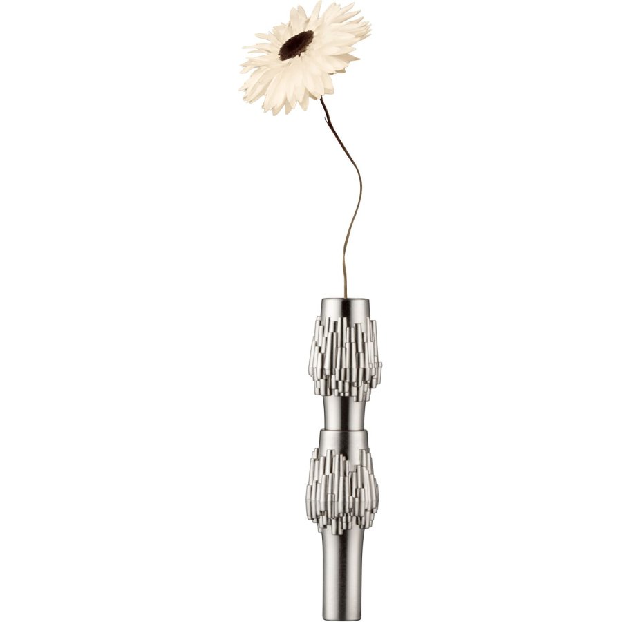 STOFF Nagel Quist Vase H10 cm, B�rstet Krom