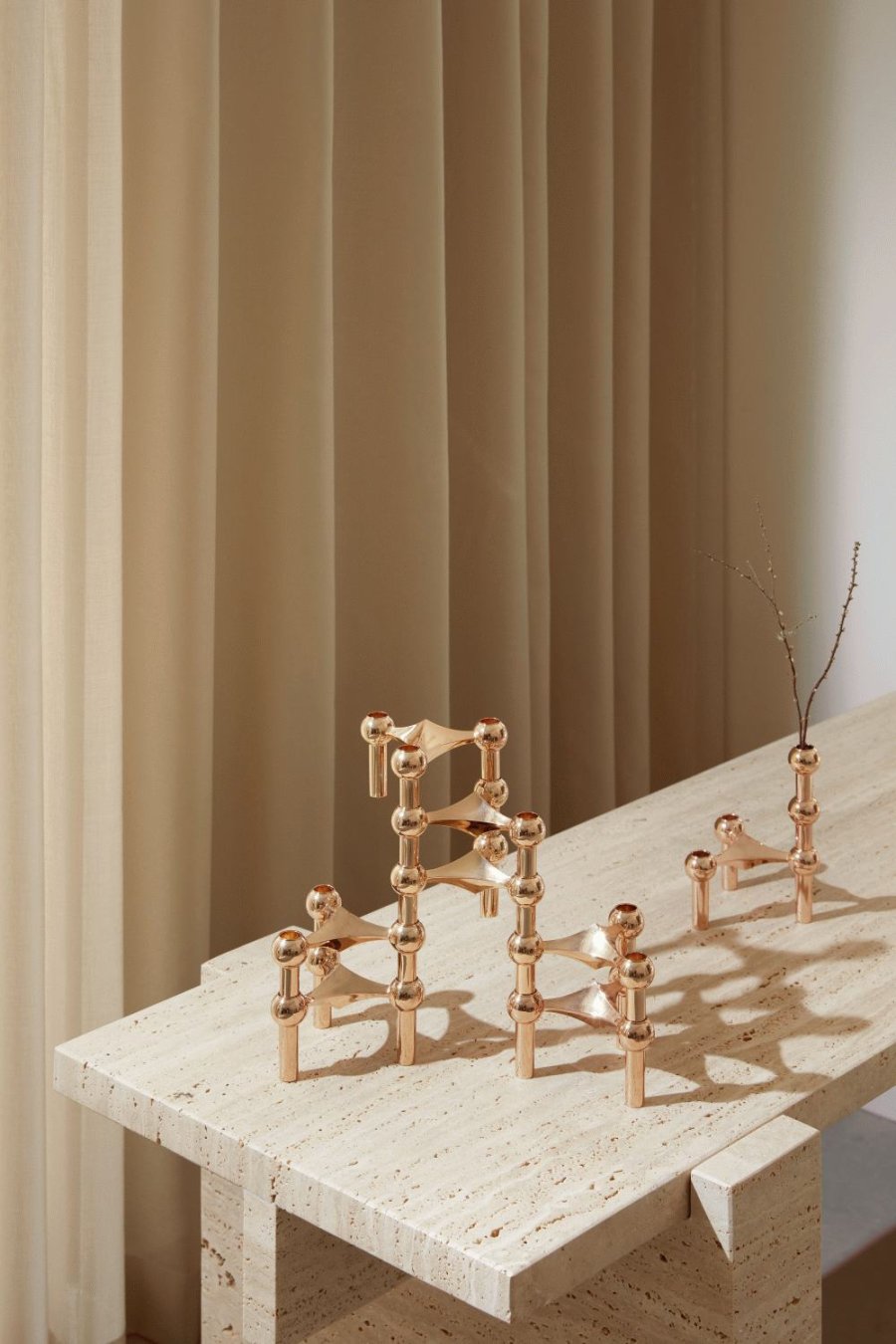 STOFF Nagel Vase H10 cm, Rosaguld