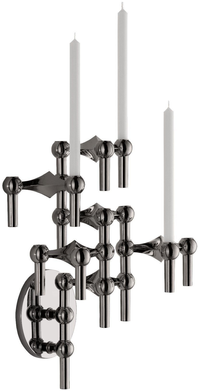 STOFF Nagel Wandbehang Kerzenstnder, Schwarzchrom