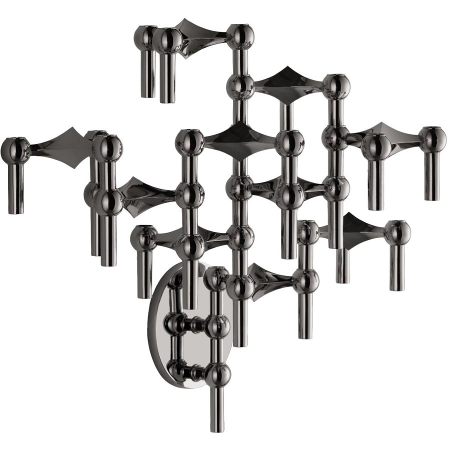 STOFF Nagel Wandbehang Kerzenstnder, Schwarzchrom