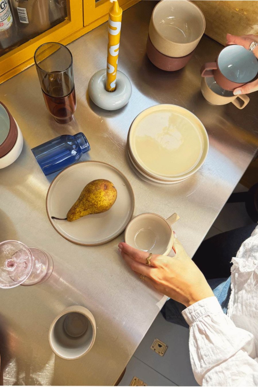 Studio About Bob Kerzenhalter H4 cm, Hellblau