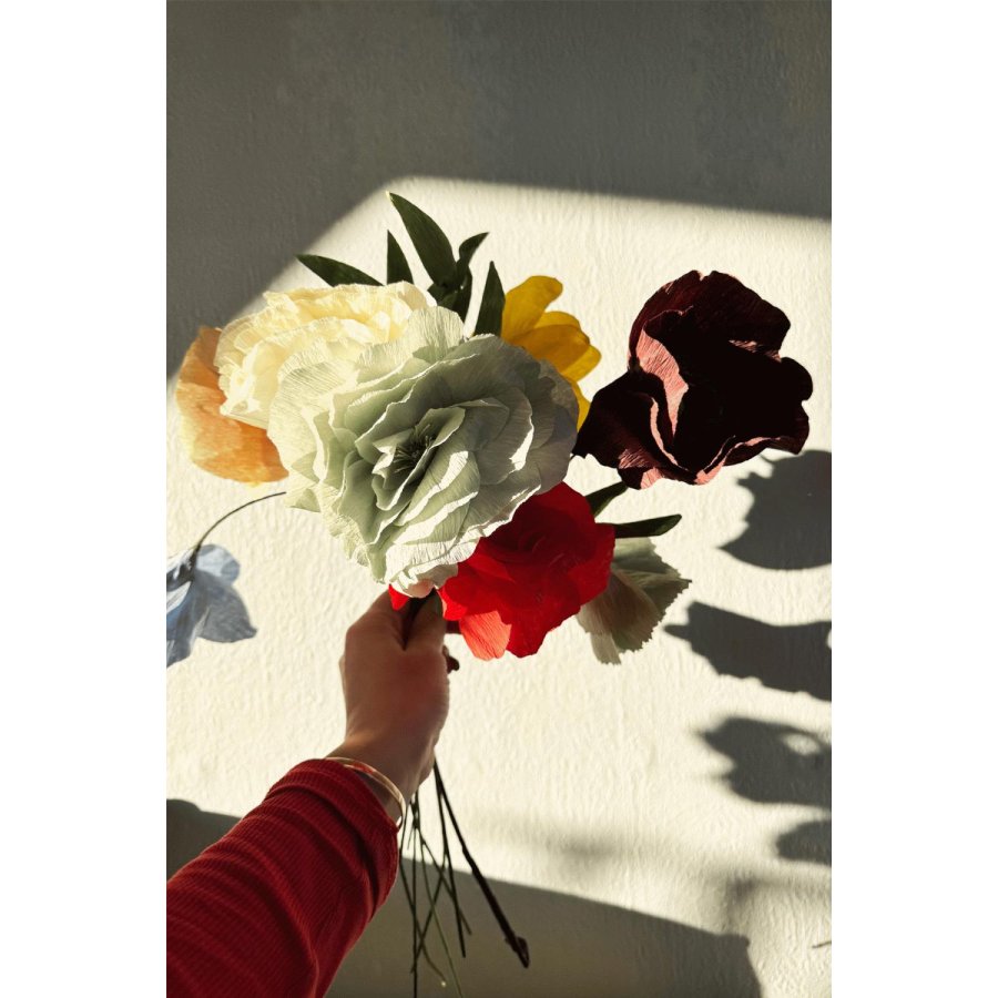 Studio About Papirblomst Rosa La Paloma Grande 45 cm, Sand