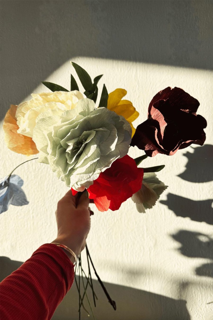 Studio About Papirblomst Rosa La Paloma Grande 45 cm, Sand