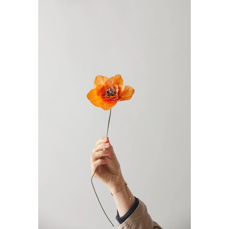 Studio About Papierblume Mohn 43 cm, Orange