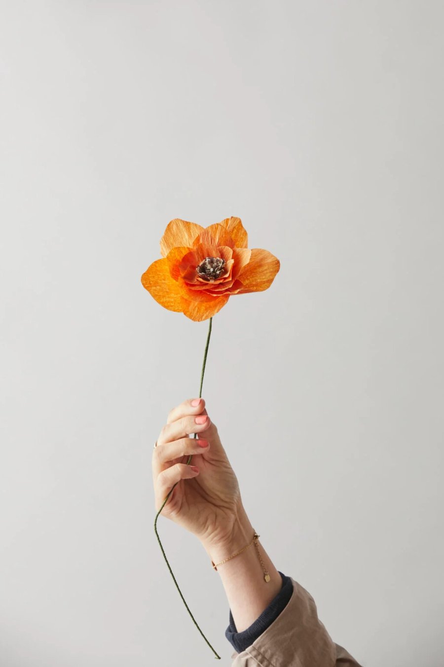 Studio About Papierblume Mohn 43 cm, Orange